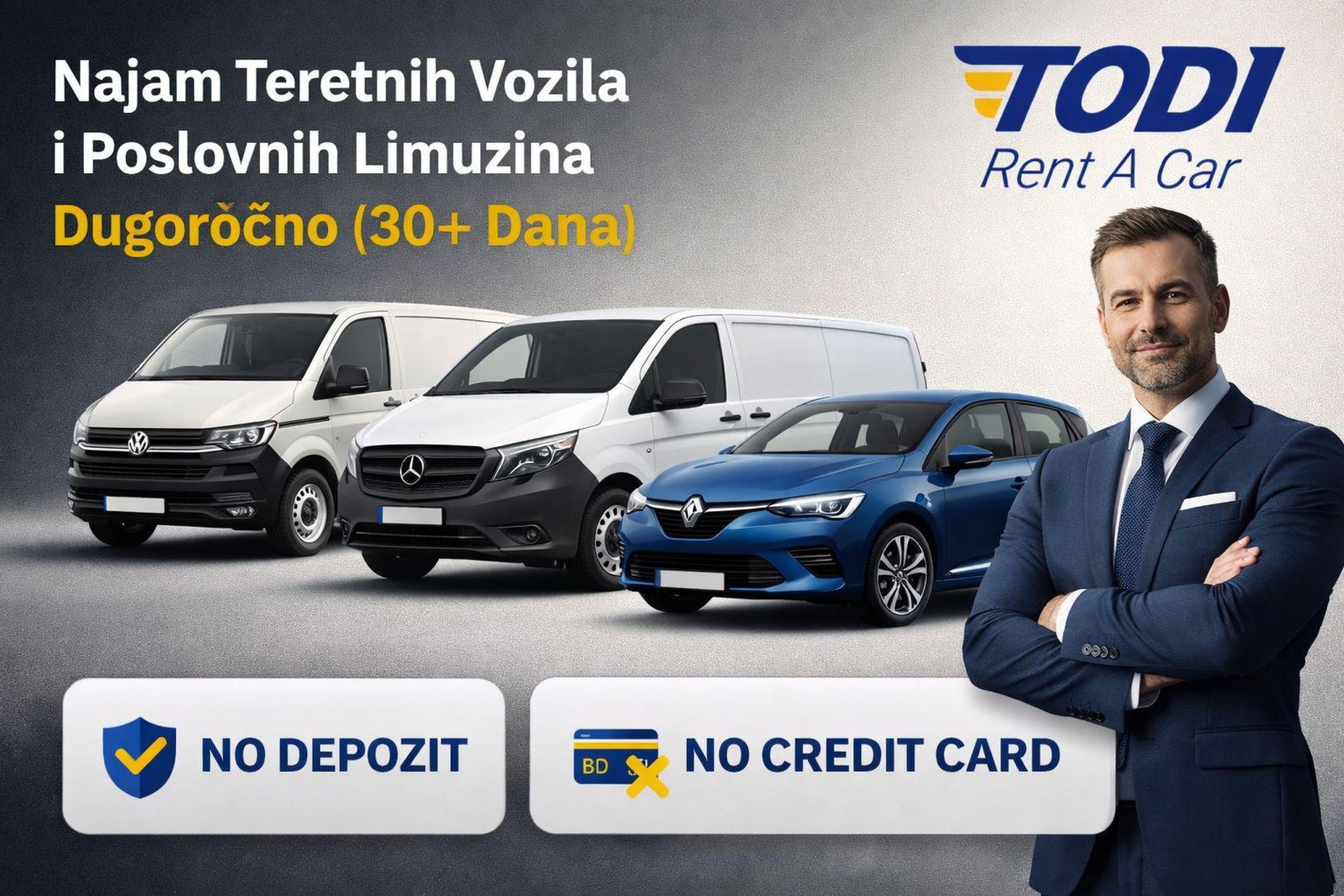 Long-term rental of trucks for companies and crafts